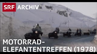 MotorradElefantentreffen 1978  Töff fahren im Winter  SRF Archiv [upl. by Jerrylee]