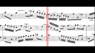 BWV 1017 Violin Sonata in C Minor Scrolling [upl. by Nedla]