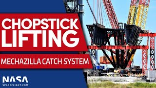 NO LIFT Starship Chopsticks Catch System Prepped for Lift [upl. by Cost883]