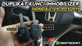 Program Kunci Honda Civic fd1 Tahun 2011  Duplikat Kunci Immobilizer Civic [upl. by Lairea215]