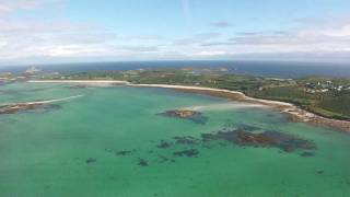 British International HelicopterJUST LOVELY flying into Tresco from Penzance  Sikorsky S61 [upl. by Morice]