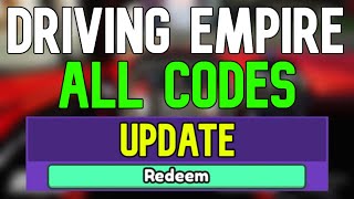 New Driving Empire Codes  Roblox Driving Empire Codes January 2024 [upl. by Danuloff]