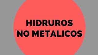 Hidruros No Metálicos [upl. by Rehtae]