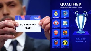 UEFA Champions League QuarterFinals Live Draw  Qualified Teams  Full Fixtures  UCL Draw 202324 [upl. by Miguela970]