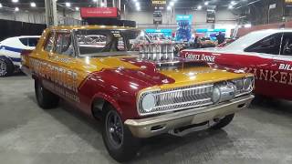 Wild Bill Flynns AFX Funny Car 1965 Dodge Coronet Yankee Peddler At the 2019 Mecum Harrisburg [upl. by Lakin276]