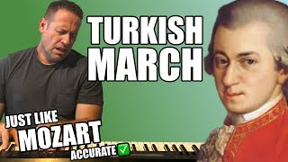 How to Play Mozart  Turkish March Synthesia Piano Tutorial [upl. by Gnilhsa]