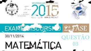 Geometria Plana Uerj QUESTÃO 03 RESOLVIDA 2015 MATEMÁTICA 2° FASE [upl. by Nylzaj]