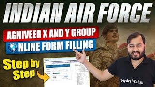 How to fill Indian Airforce Agniveer X and Y Group Online Form  Step By Step In This video [upl. by Ailekahs]