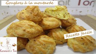 Gougères à la moutarde  Recette facile de gougères [upl. by Chace194]