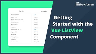 Getting Started with the Vue ListView Component [upl. by Bortman]