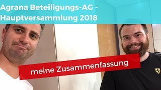 AGRANA Beteiligungs AG Hauptversammlung 2018  meine Zusammenfassung [upl. by Proudlove249]