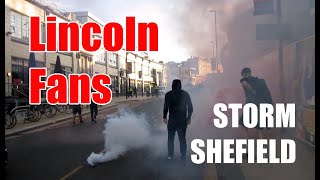 Lincoln Ultras Storm Sheffield [upl. by Oicneserc]