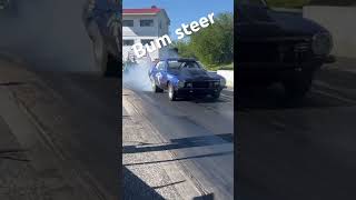 Bum steer does a little wheelie and makes clean pass dragracing wheelie [upl. by Longan]