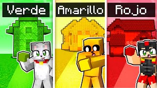 CONSTRUIMOS usando SOLO 1 COLOR en MINECRAFT 🌈😂 ACENIX vs MIKECRACK vs INVICTOR vs TIMBA [upl. by Aniluj972]