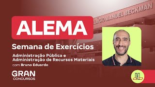 Concurso ALEMA  Semana de Exercícios  Administração Pública com Bruno Eduardo [upl. by Onibas]