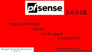 Video 54 PfSense 260 Reglas de Firewall Aliases Port Forward DynDNS [upl. by Fernand]