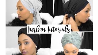 4 TURBAN TUTORIALS ◦ Hanna MK [upl. by Akoek187]