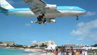 LowLanding and Jet Blast Summary 1  Maho Beach St Maarten St Martin [upl. by Ronalda748]