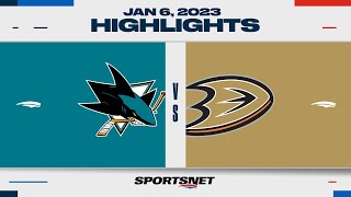 NHL Highlights  Sharks vs Ducks  January 6 2023 [upl. by Hadria670]