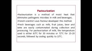 Pasteurization and Tyndallization [upl. by Ailhad16]