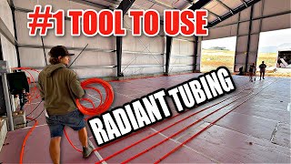 Radiant Heat Tubing and Foam Prep  Building My Dream Shop Part 12 [upl. by Gadmann]