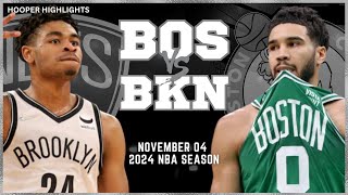 Boston Celtics vs Brooklyn Nets Full Game Highlights  Nov 4  2024 NBA Season [upl. by Rodenhouse]