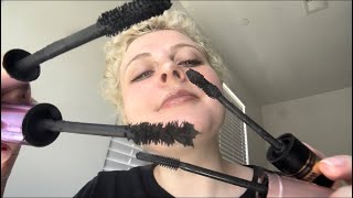 ASMR Applying Mascara To Your One Eye Actual Camera Touching [upl. by Naeloj57]