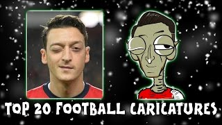 TOP 20 FOOTBALLER CARICATURES Vote for your favourite Day 14 Football Advent Calendar [upl. by Kerrison]