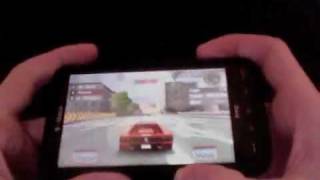 TMobile HTC HD2 Video Game Demo  Ferrari GT Evolution race [upl. by Adihsar]