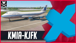 XPlane 11 LIVE  Felis 747200 Classic CLOSED BETA  B742  Miami to New York [upl. by Ailedua]