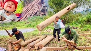 TV single mom  alone moved the whole house from the stream to prevent floods [upl. by Ayenet]