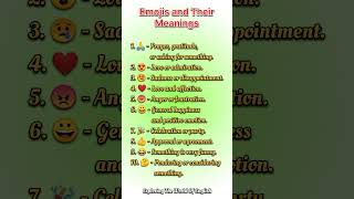 Emojis and Their Meanings english [upl. by Starling469]