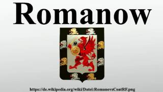 Romanow [upl. by Jo Ann]