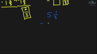 Subtracting Mixed Numbers by Renaming [upl. by Aneeuqahs17]