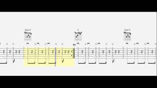 Guitar tab  Walk on the Wild Side  Chords and Bass Riff  Lou Reed  Play Along [upl. by Aitnyc65]