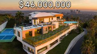 Bali Inspired BEVERLY HILLS Mansion With Insane City Views [upl. by Nnylyram]