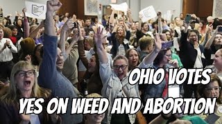 Ohio Voters Enshrine Abortion Rights in Constitution and Legalize Marijuana [upl. by Helbonnas595]