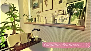 The Sims 4  Candilite bathroom  Speed build  CC FOLDER AND LINKS [upl. by Sanson]