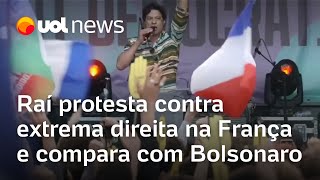 Raí protesta contra extrema direita na França e compara com Bolsonaro Um inferno [upl. by Sikata]