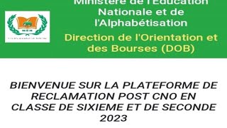 Rentrée Scolaire 20232024 Réclamations Post CNO 6e Et 2nde  Réaffectations amp Changements De Série [upl. by Ardyce899]