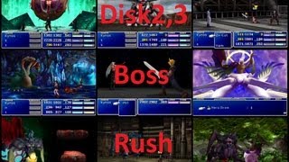 Final Fantasy VII Speedrun Disk2 and Disk3 Boss Rush [upl. by Ennayehc]