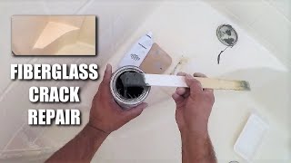 FIBERGLASS CRACK REPAIR on a FIBERGLASS SHOWER STALL BENCH  HOW TO REPAIR A FIBERGLASS CRACK [upl. by Therese178]