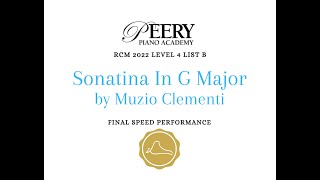 Sonatina in G Major op 36 no 2 by Muzio Clementi RCM Level 4 List B 2022 Celebration Series [upl. by Annaik]