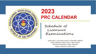 2023 PRC Licensure Examinations Schedule [upl. by Tiphanie]