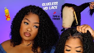 REALLY GLUELESS HD LACE FRONTAL WIG  BEGINNER FRIENDLY TIPS  LUVME HAIR [upl. by Eelymmij]