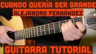 Cuando Yo Queria Ser Grande  Tutorial de Guitarra  Alejandro Fernandez  Para Principiantes [upl. by Ennaej]