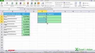 Excel  Losowanie nagród lub wygranych osób  porada 206 [upl. by Nivri21]