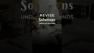 Revise Solutions under 30 seconds using my Short Notes  JEE 2025 [upl. by Tubb175]