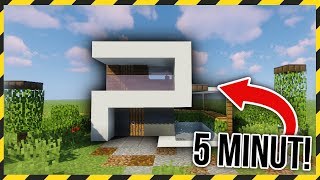 Minecraft NOWOCZESNY DOMEK w 5 MINUT jak zbudować [upl. by Aihsia598]