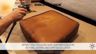 LEATHER REPAIR – STAINS ON ANILINE LEATHER  COLOURLOCK [upl. by Aidnis]